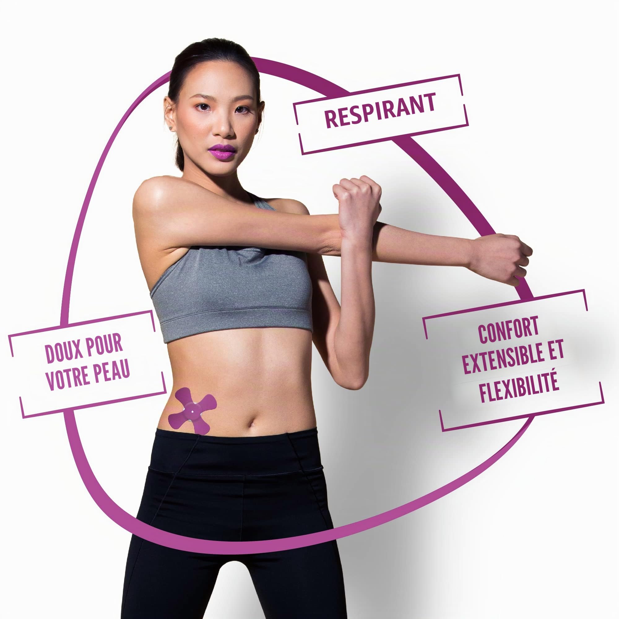 Not Just A Patch X-Patch Lot de 20 patchs de capteur CGM – Résistants à l'eau Omnipod 5 patchs adhésifs – Durable pour un style de vie actif pendant 10 à 14 jours – Compatible avec Dexcom G6, Libre