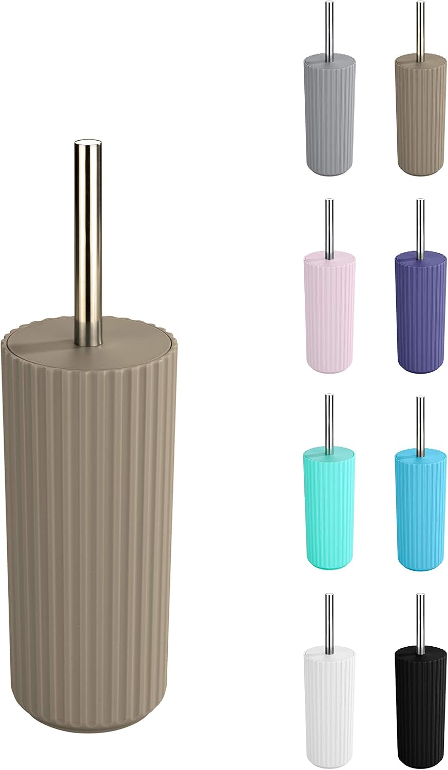 WK Alstar Enclosed Toilet Brush and Holder (Biege)