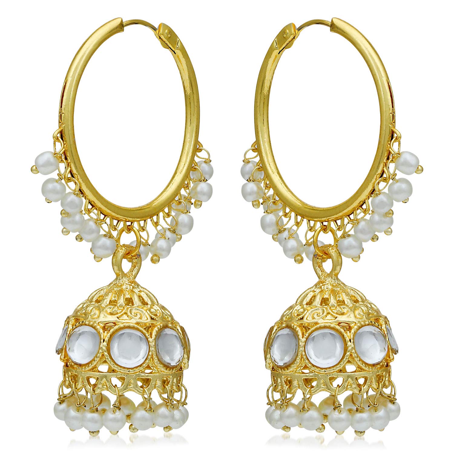 Sukkhi Sparkling Gold Plated Pearl Jhumki Earring for Women (SKR56883) (B08G2BVJL9) Amazon Price History, Amazon Price Tracker
