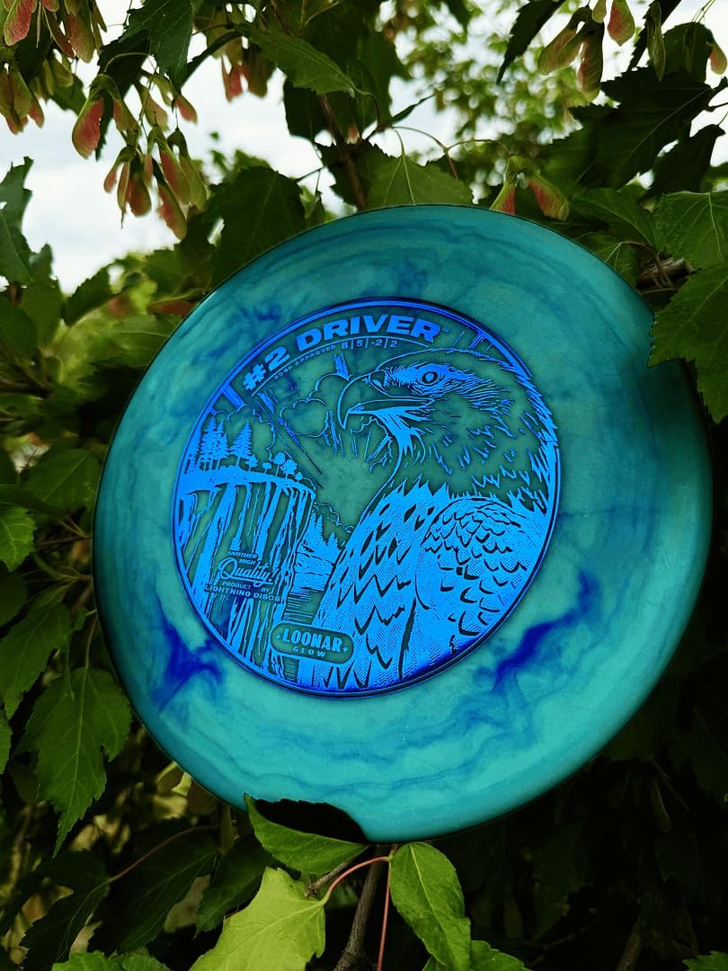 Lightning Glow Disc Golf Starter Set – Fade Lite Bag (Black) + Glow Rubber Putter & Glow #2 Driver – Floating Discs, Beginner Disc Golf Set