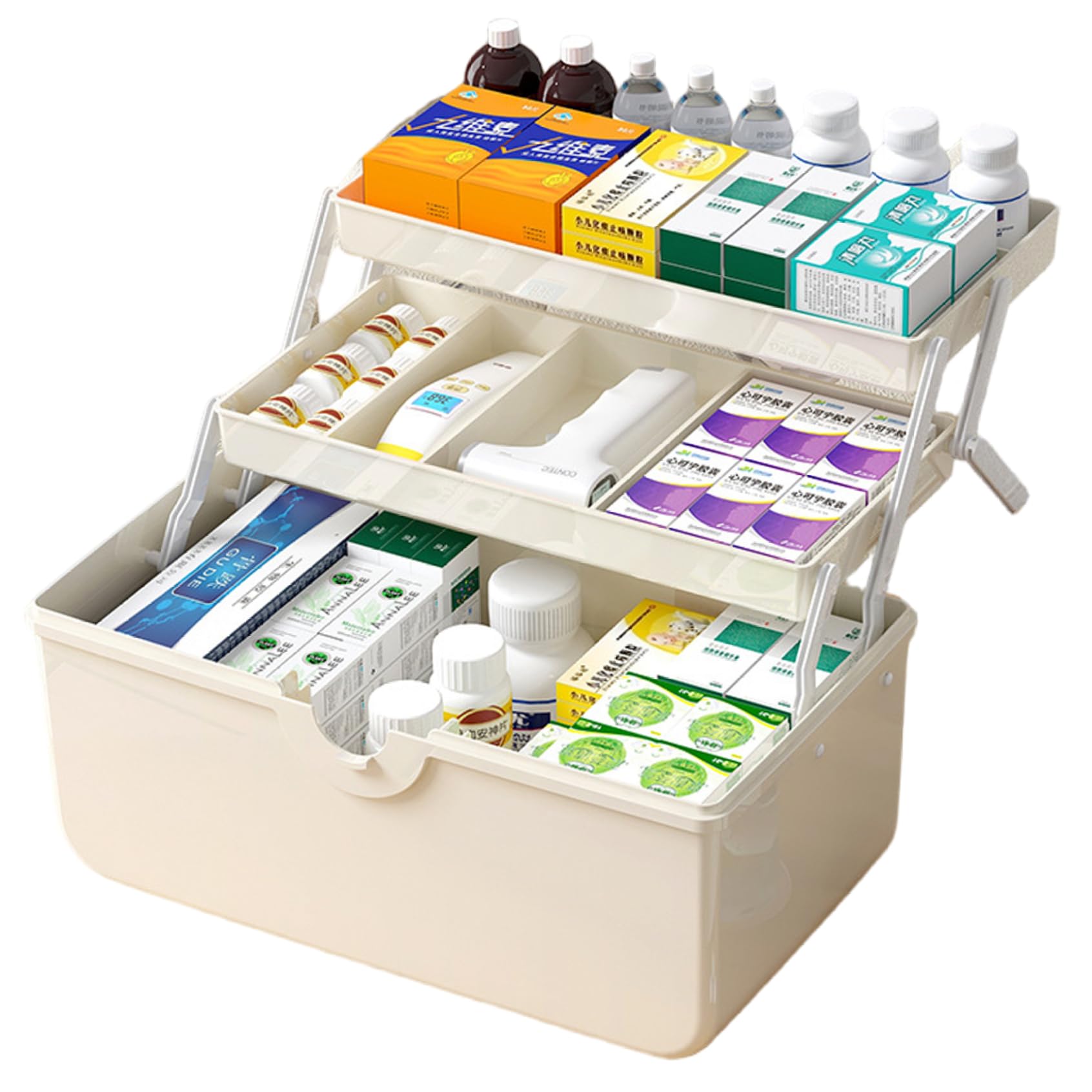 Boîte à médicaments pour le salon et la maison avec poignée ergonomique