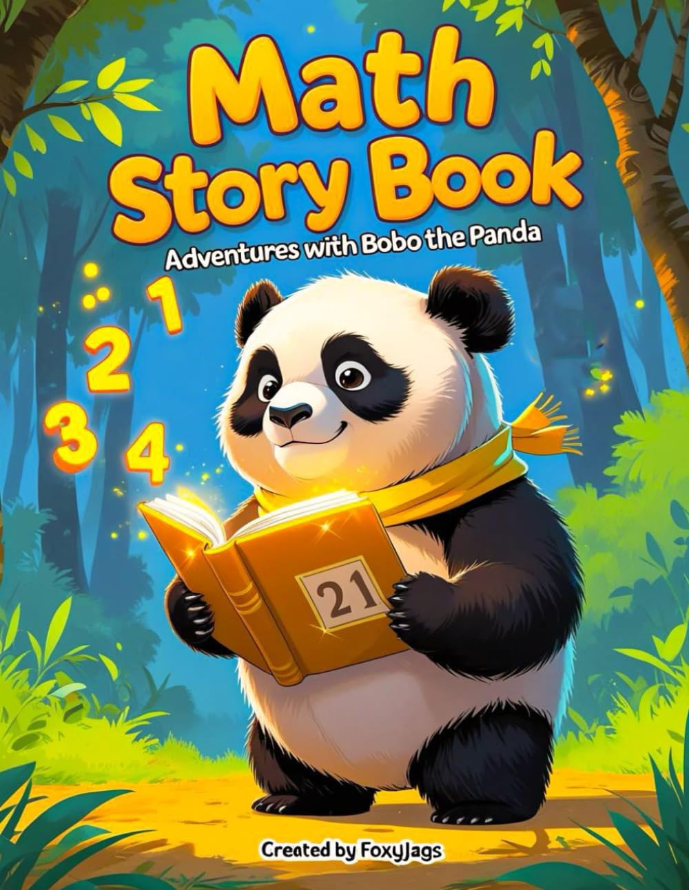 Math Story Book - Adventures with Bobo the Panda: A Fun & Engaging Way to Learn Math for Kids | Addition, Subtraction, Multiplication, Division, Fractions, Shapes, Time & More!