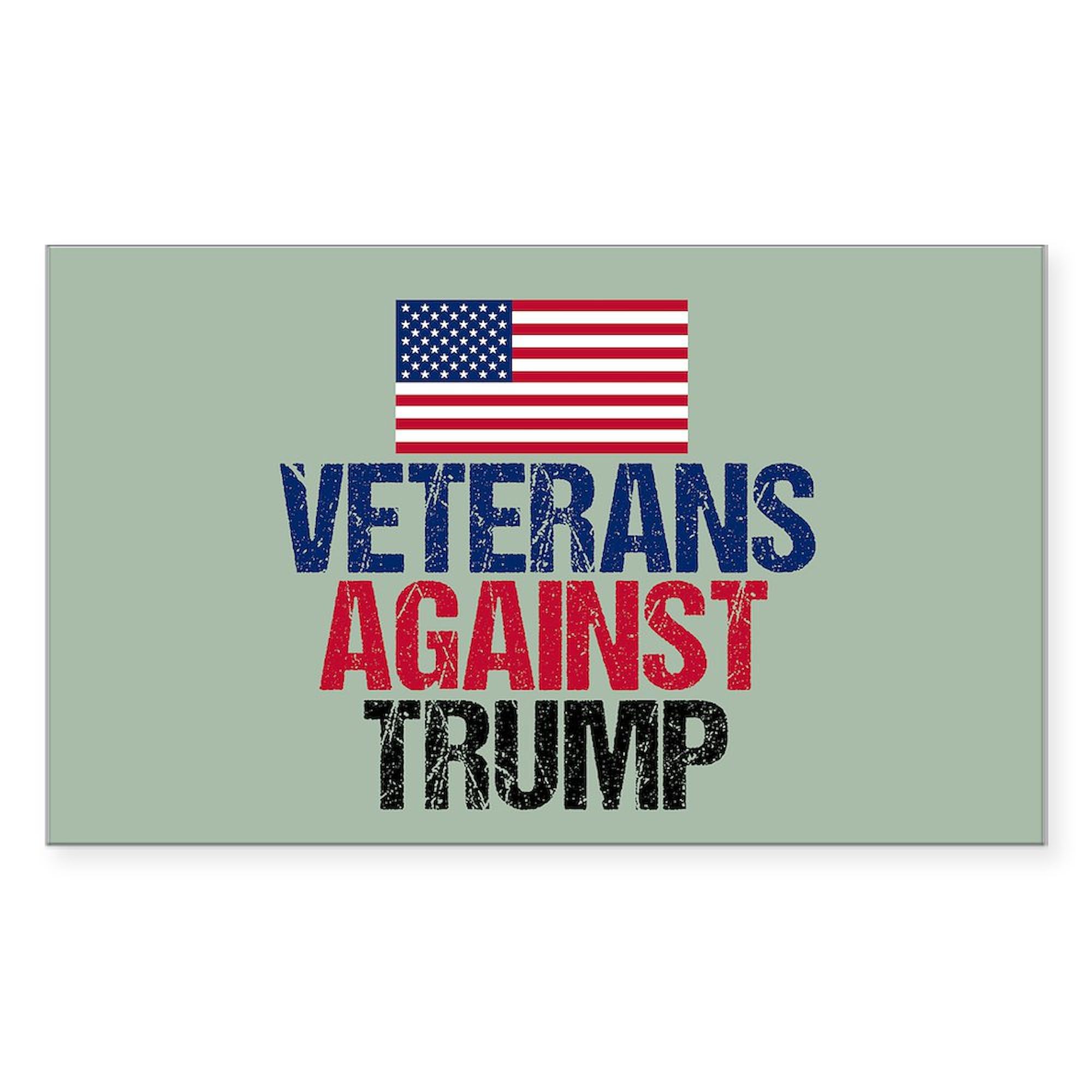CafePress Veterans Against Trump Rectangle Bumper Sticker Car Decal