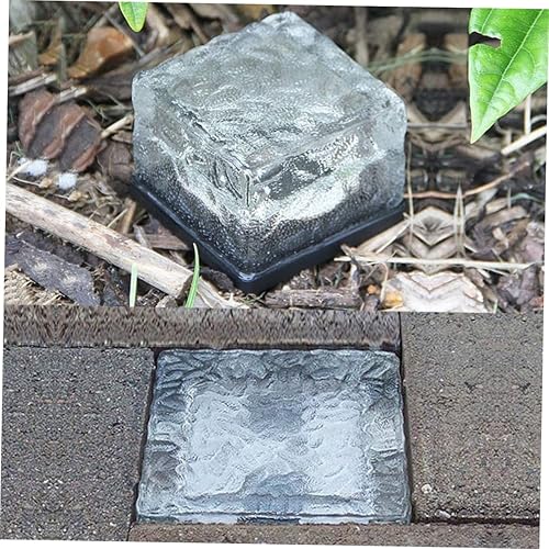 Miniatura 3 de DOITOOL Luces de tierra para lámpara de vidrio exterior LED Baterías solares recargables LED solares ladrillo solar ladrillo solar LED luces de