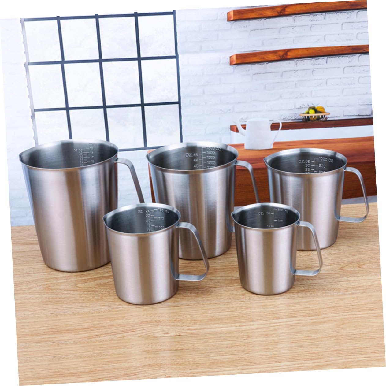 Tasse à Mesurer en Acier Inoxydable 1500ml Argenté