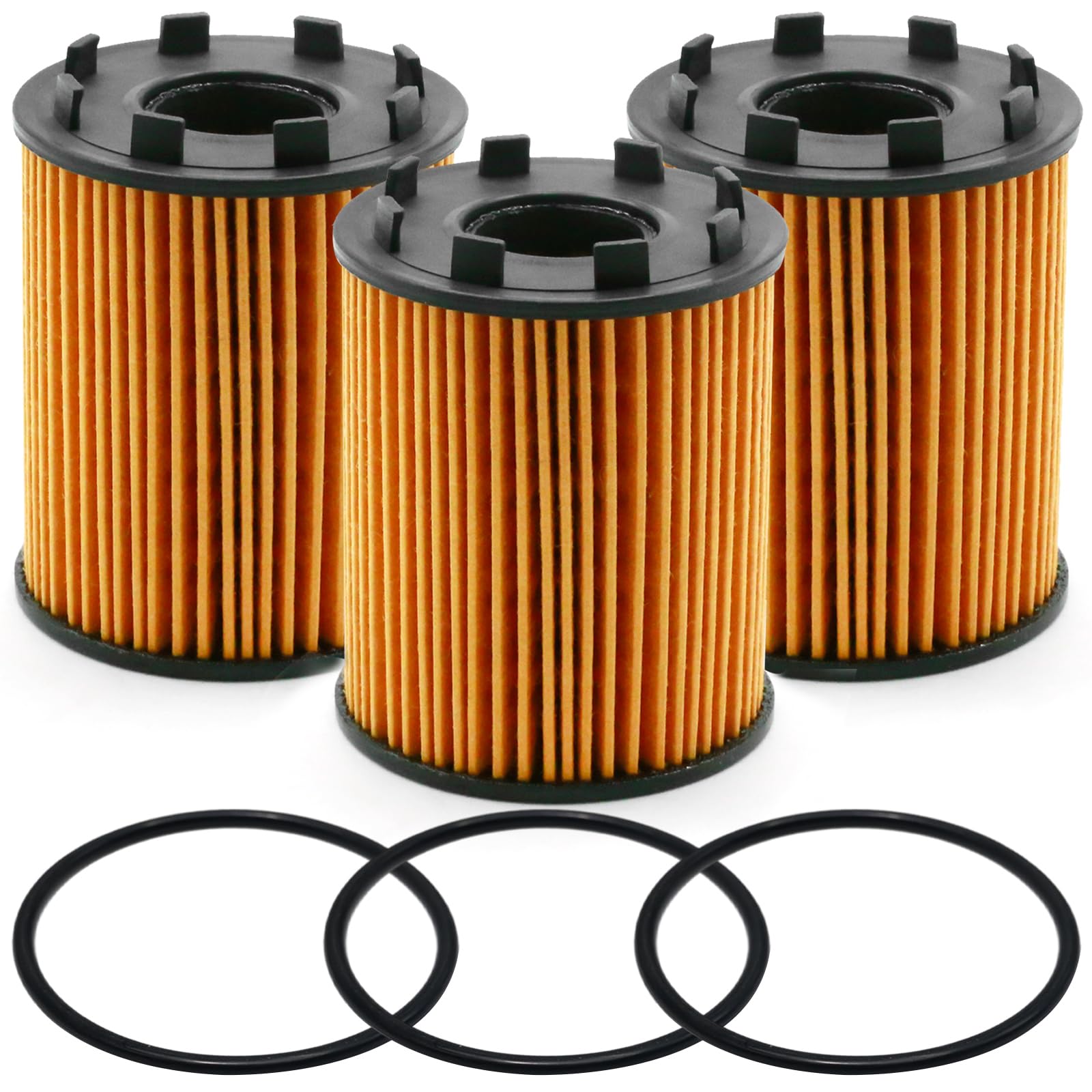 Zreneyfex 68102241AA Oil Filter, Robust Engine Oil Filters 3 Pack, Replacement for Fiat 500 1.4L 2012-2019 Replacement for Dodge Dart 1.4L 2013-2016 Replacement for Jeep Renegade 1.4L 2015-2018