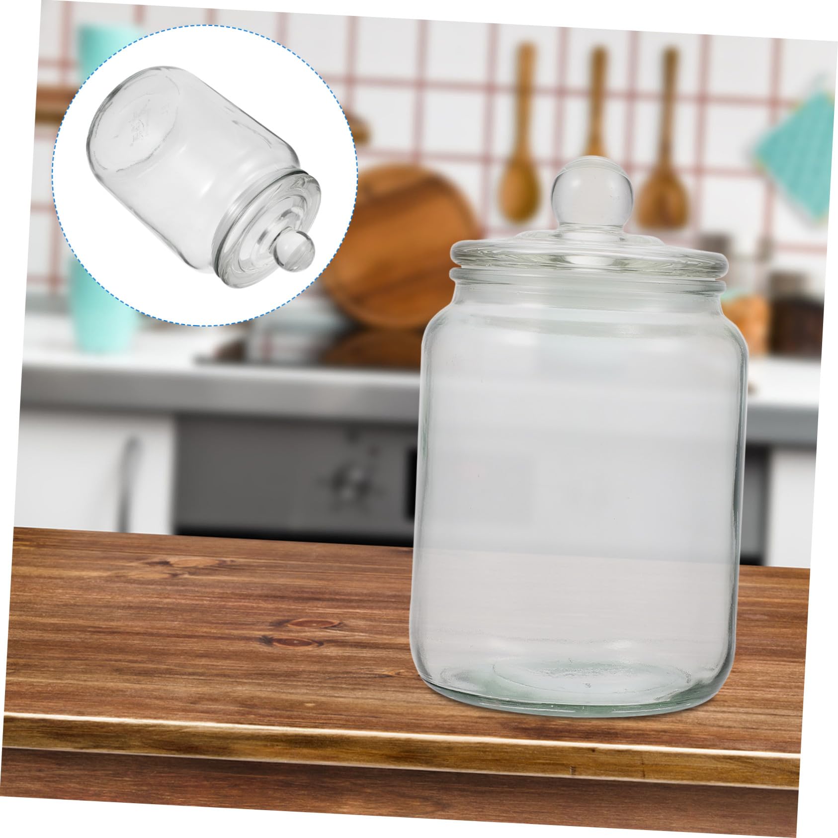 DOITOOL Vorratsglas Glas für Müsliaufbewahrung Transparent als Getreidebehälter für Küche oder Zuhause Schönes Vorratsbehälter