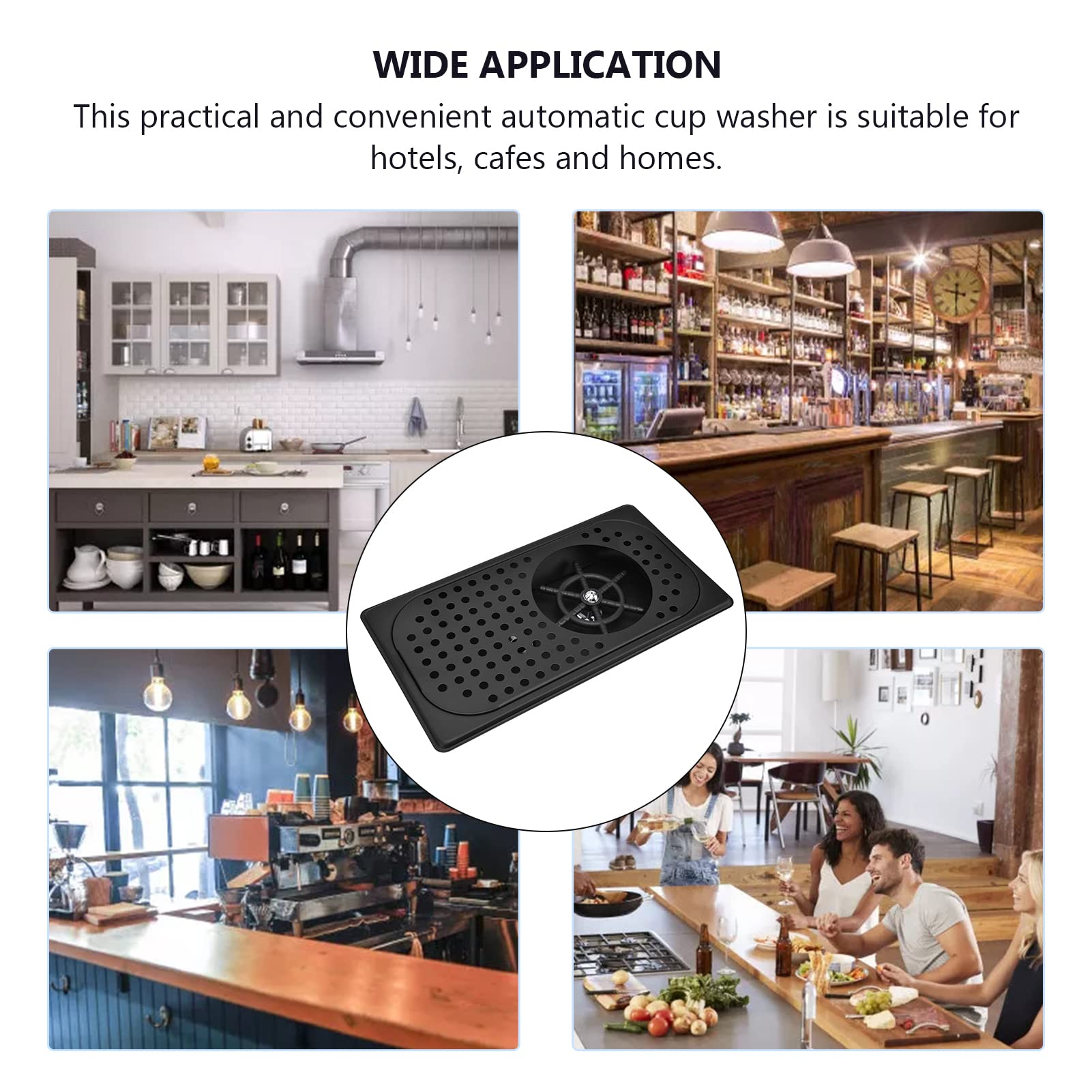 Edelstahl Automatischer Becherspüler, Glasspüler für Spüle, Zubehör für Heimrestaurant (#1)