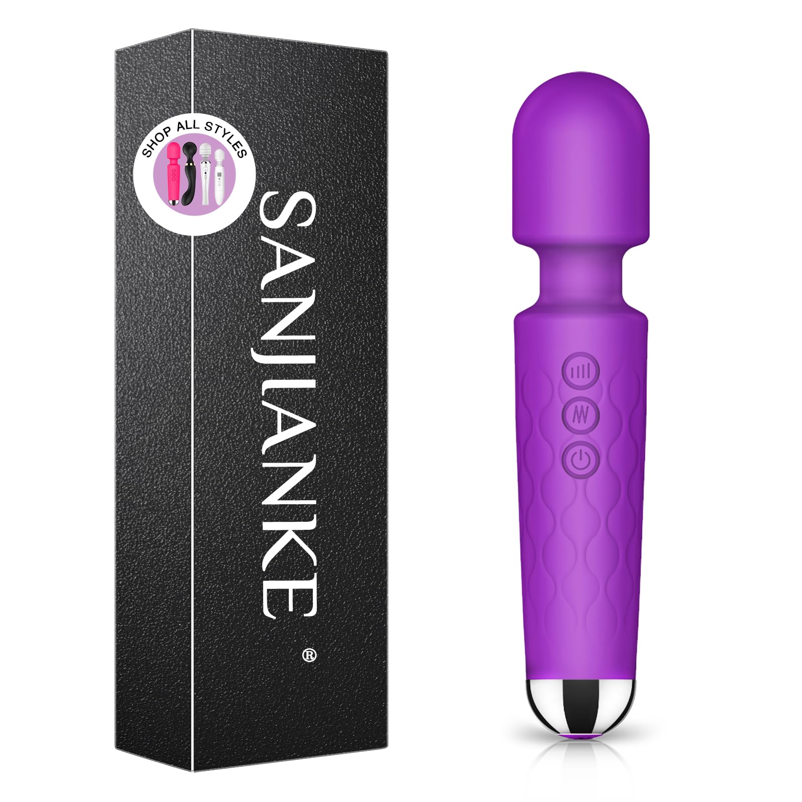 Vibrator Vibration für frauen Sex Toýs, Dildo mit 8 Vibrationsintensitäten, Sex spielzeug für die frau paare 20 Vibrationsfrequenzen, Vibratorensets für frauen klitoris Massagestab,Lila