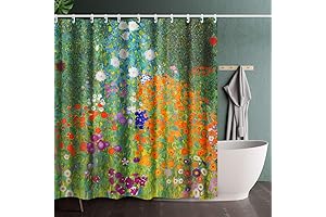 Flower Garden Premium Tapestry Fabric Shower Curtain