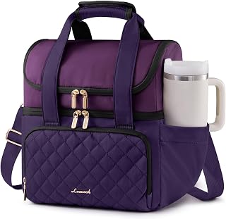 LOVEVOOK Insulated Lunch Box for Women,Large Double Deck Adult Lunch Bag