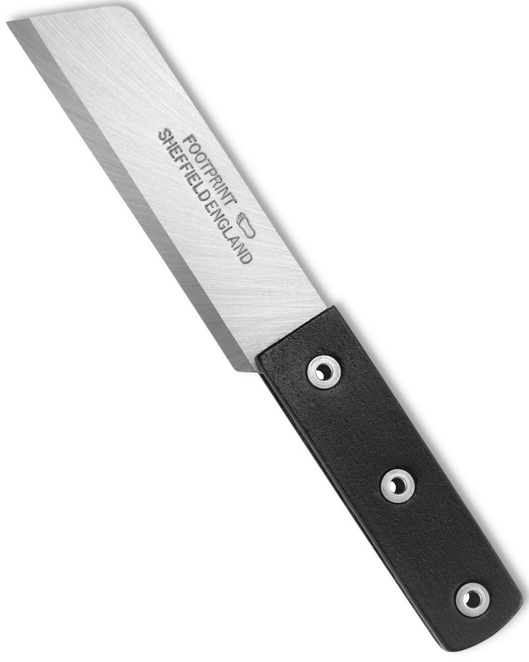 Footprint 4.5"/115mm Trade Tool - Heavy Duty Multipurpose Knife with Full Tang Steel Blade & Durable Leather Fibre Scales. Perfect for Site Work, Prep Tasks & Everyday Trade Use. Sheffield Made