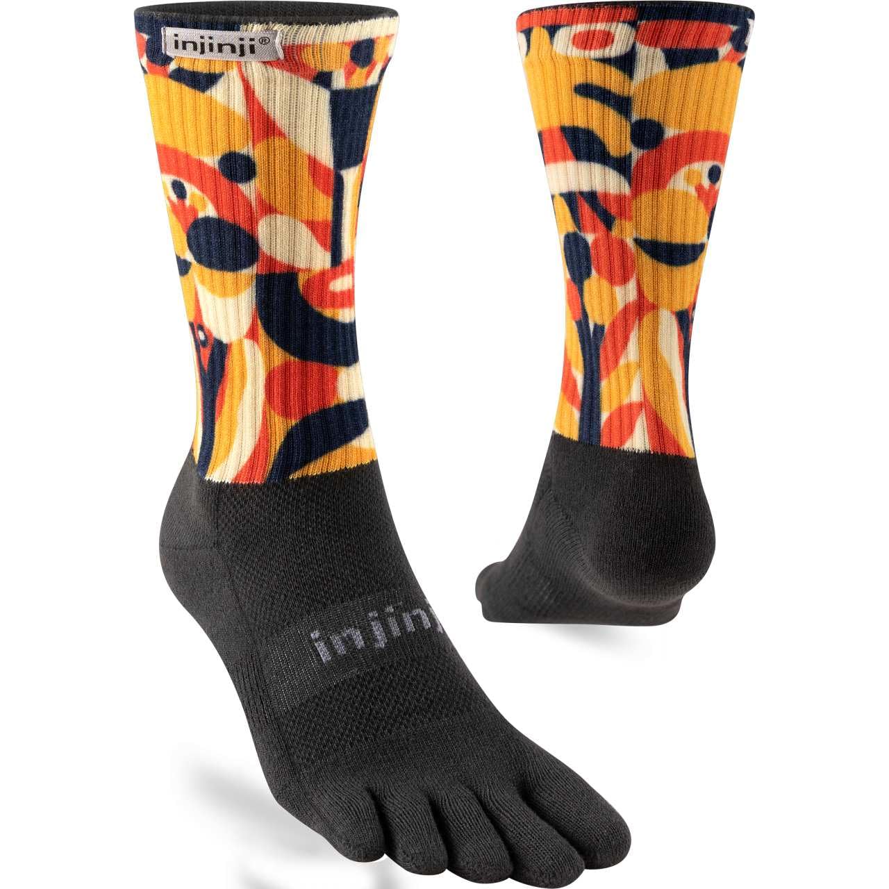 Injinji Trail Midweight Crew Artist Designed Mariposa M, multicoloured, M