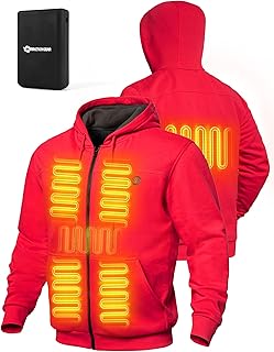 Heated Hoodie Sweater for Men Women ,with 12V 150000mAh Battery Pack Fit Zip Hood Heat Sweatshirt Winter Jacket