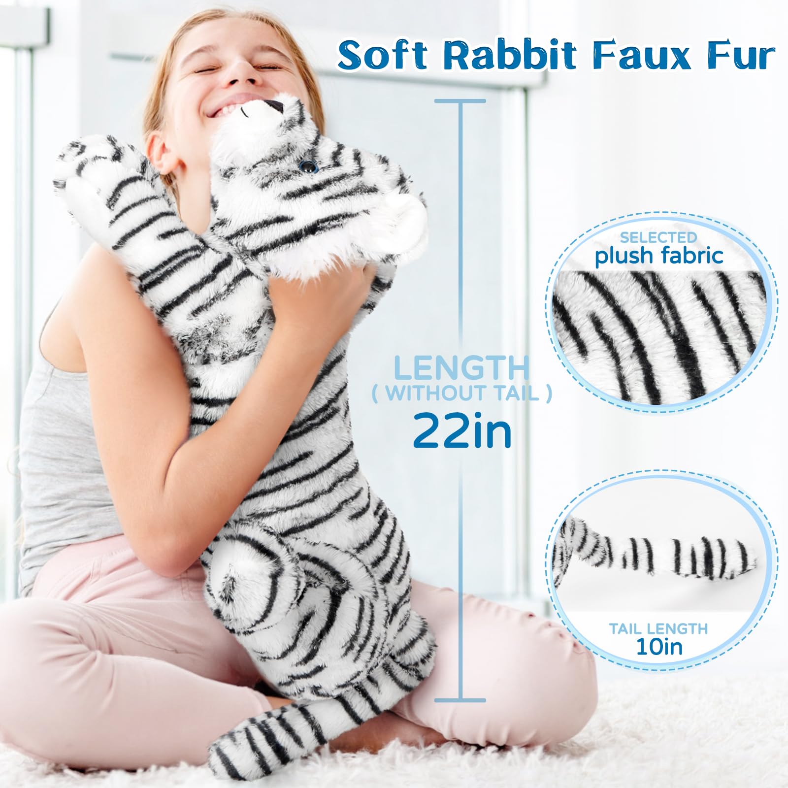 Amazon.co.jp: MaoGoLan ぬいぐるみ タイガーホワイトフラシ天 スノー