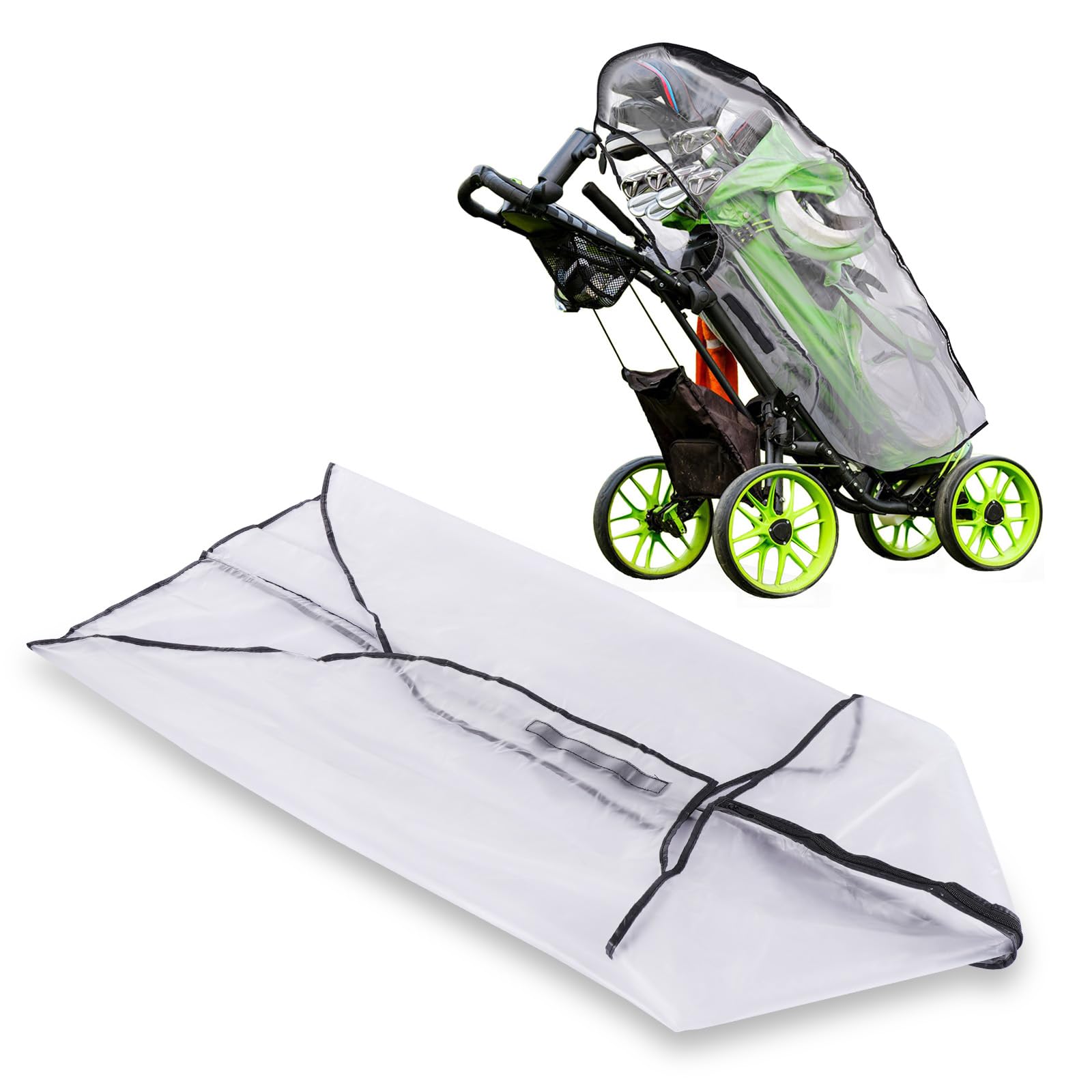 YEENAIV Golf Bag Rain Cover, Waterproof Cart Bag Protection Waterproof Bag Cover, Golf Bag Accessories Easy Access