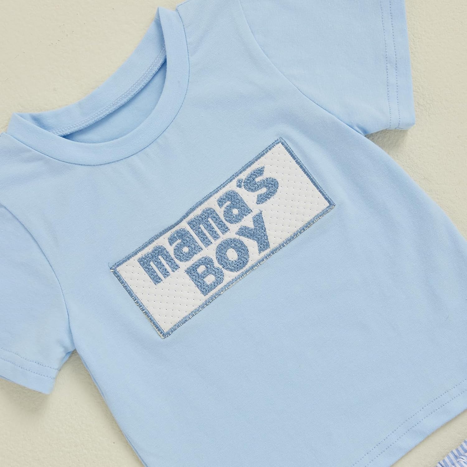 BeQeuewll Toddler Baby Boy Summer Clothes Letter Print Short Sleeves T-Shirt Elastic Shorts Cute Boys Outfits Clothing Set - Image 5