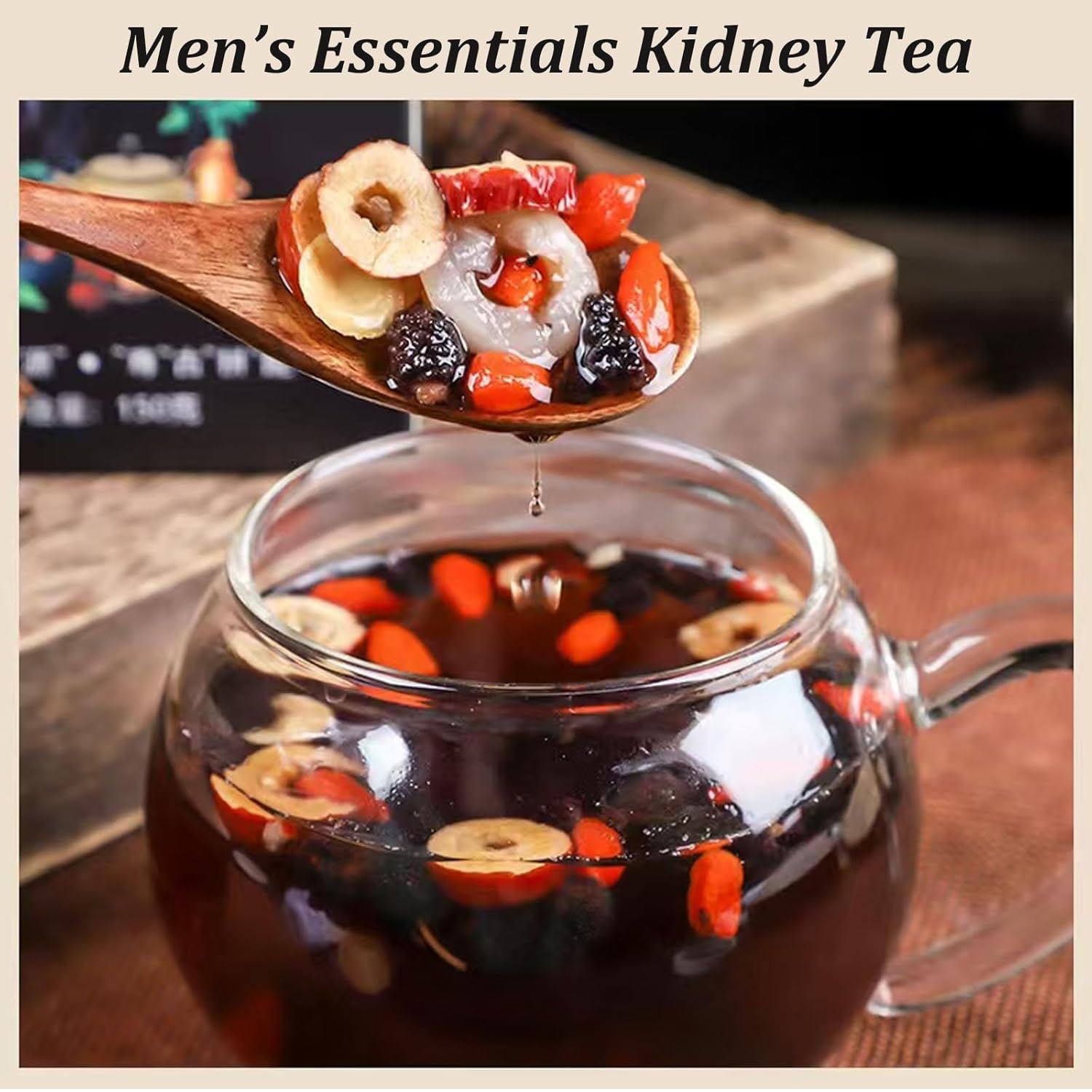 Ginseng Five Treasures Tea Kidney Tea, Ginseng Six TreasureTea, Traditional KidneyTea for Men and Women, 7 Precious Ingredients Formula, Chinese HerbalTea for Kidney (1 Box-10 bags) - Image 2
