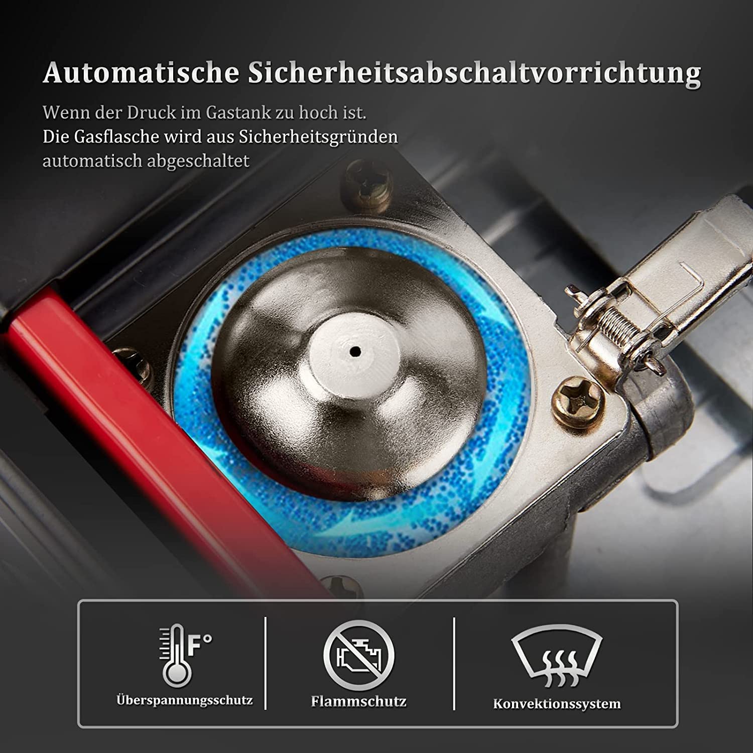 HOMELUX Gaskocher Campingkocher 2,0 KW，Überdruck-Sicherheitsabschaltung mit Tragekoffer für Grill Camper im Outdoor Camping (gaskocher)