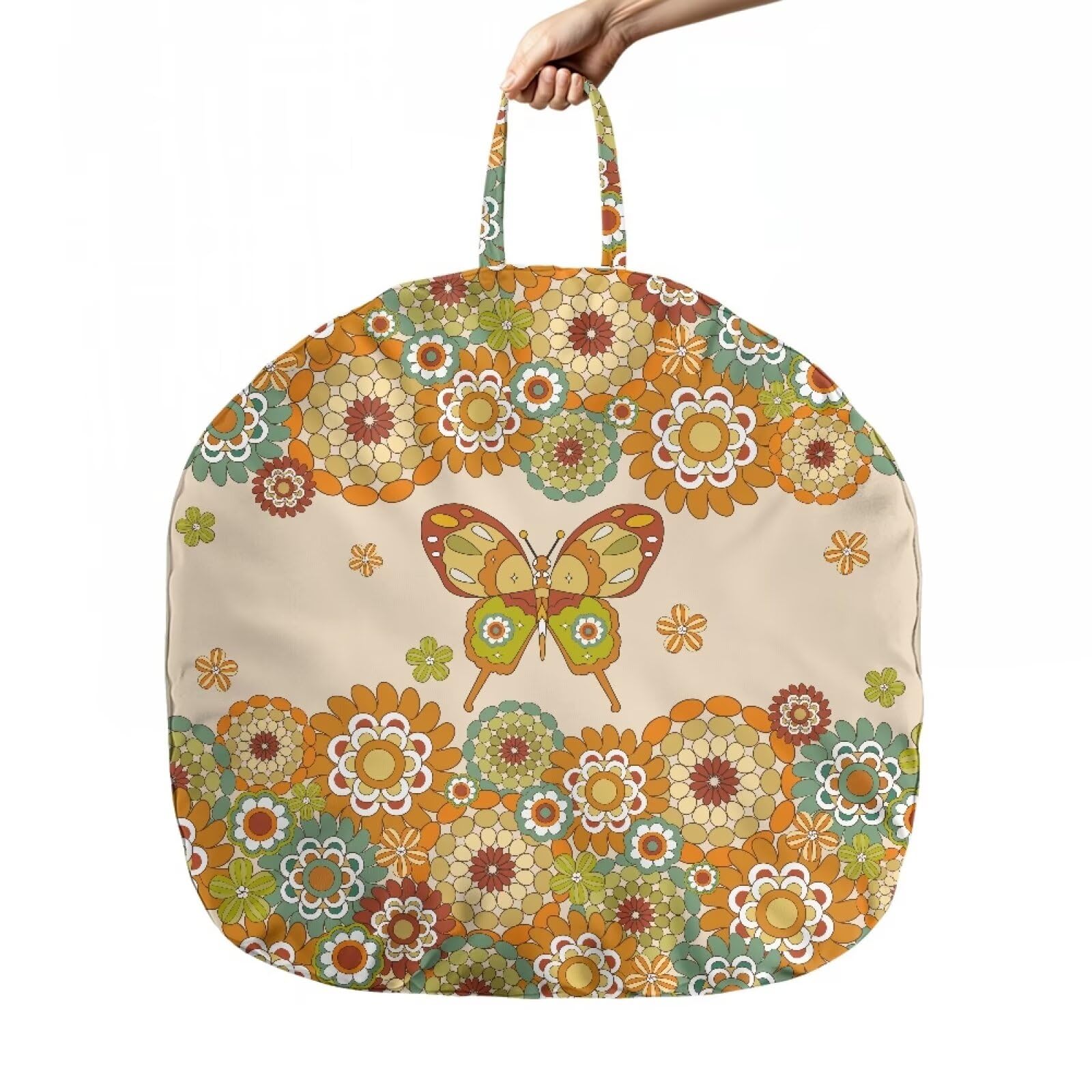 Oamsistay Newborn Lounger Cover, Soft Comfortable Slipcover for Infant Lounger Pillow, Removable Cover for Infant Lounger Pillow Boho Flower Butterfly Newborn Lounger Cover for Boys Girls