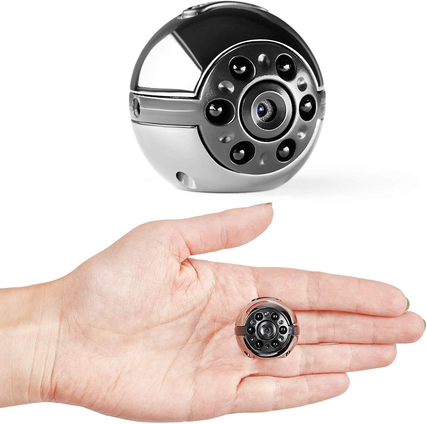Mini Spy Hidden Camera - by Rocksub - 1080p/720p HD - Motion Detection - Night Vision - Real-Time View Security Camera for Home Office Surveillance and Baby Monito