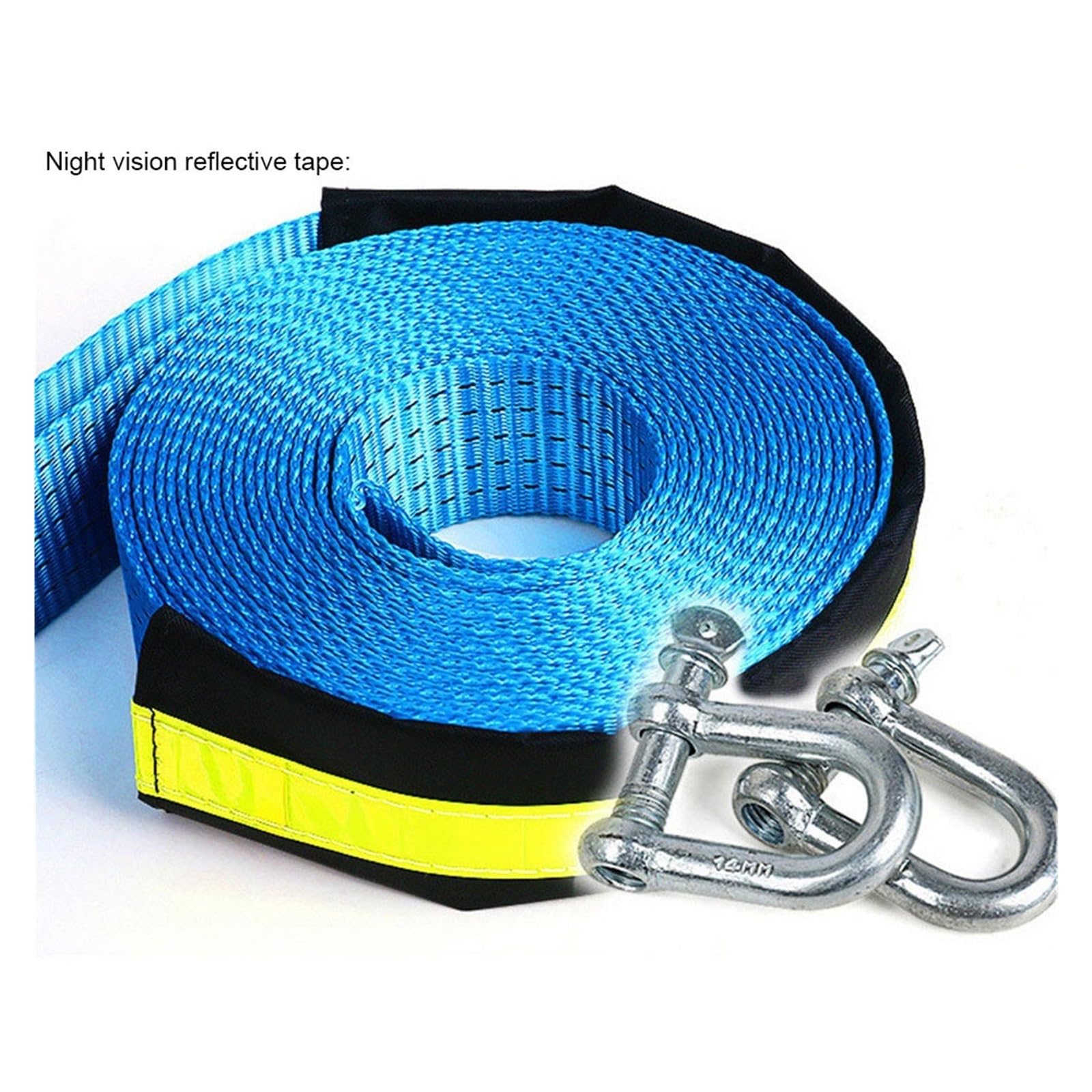 Cable Azul for Coche, cabrestante de Remolque sintético, línea Cuerda 5 M, 17600lbs, Luminoso con Fuerte tracción Gruesa for vehículos Todoterreno ATV Fuerte Resiliencia