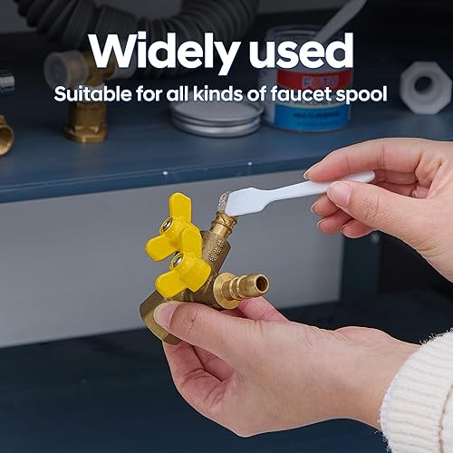 Miniatura 4 de FOTU Lubricante de grasa de silicona para fontaneros impermeables para juntas tóricas, sellador de válvulas, lubricante Slicon con raspador y funda