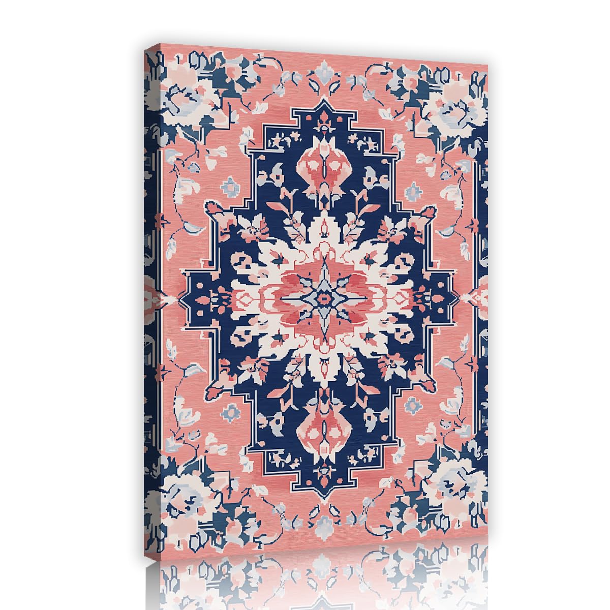 YUNART Grandi opere d'arte murali incorniciate stampa boho vintage su tela pitture orientali tradizionali pronte da appendere per il bagno della camera da letto 45x68cm Telaio interno