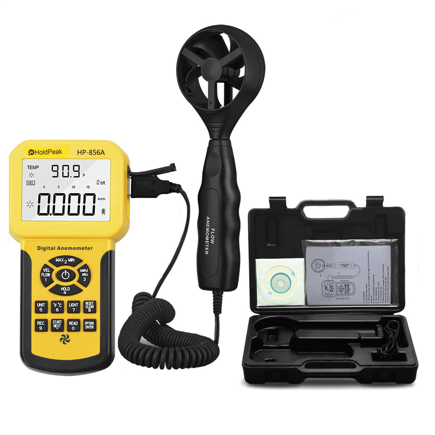 Buy HP856A Digital Anemometer Handheld CFM Pro HVAC Air Flow Meter