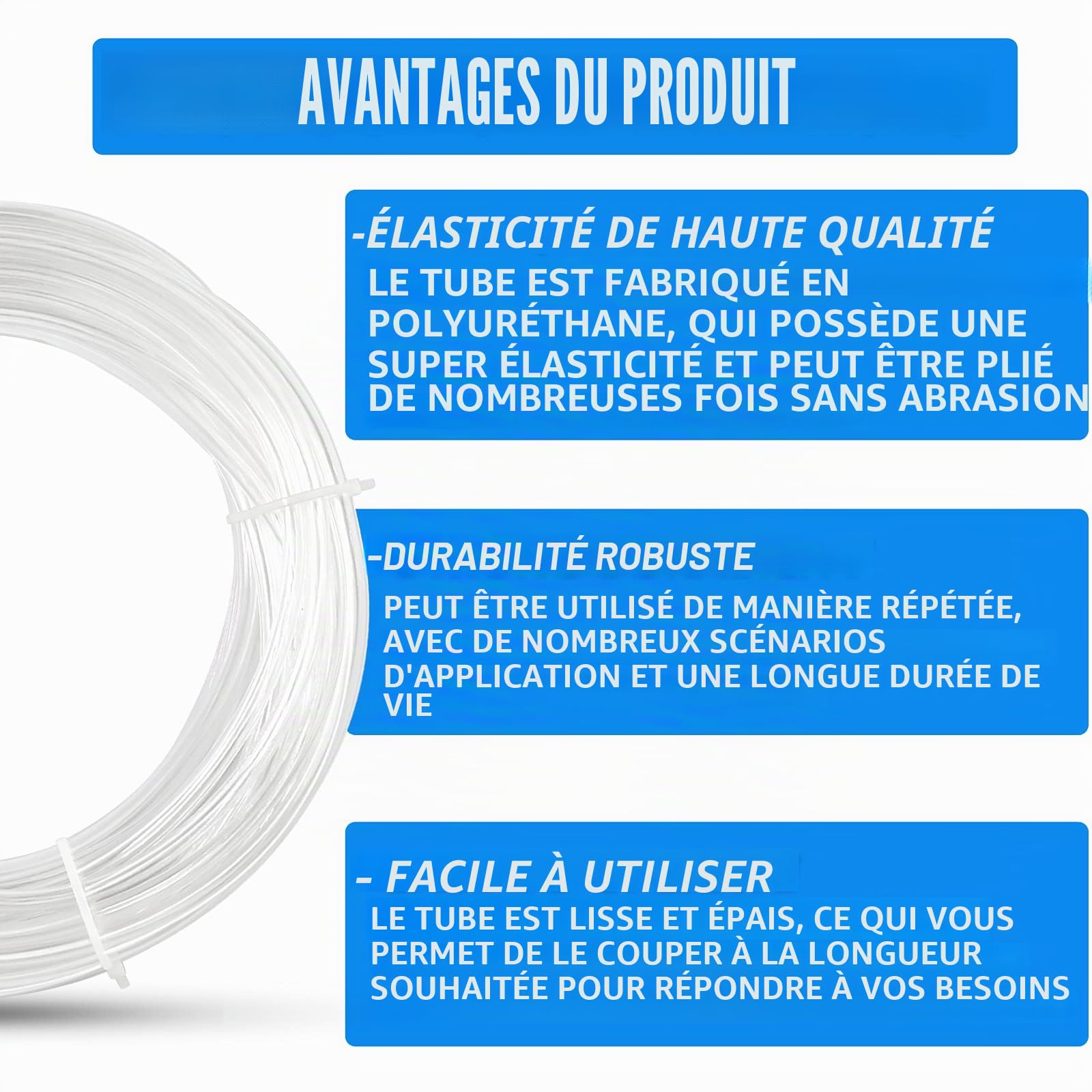 Bright 5M Polyuréthane PU Air Tuyau Tuyau Kit, 16mm OD x 12mm ID Sans Raccords