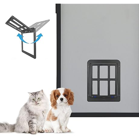 Cat Door for Screen Door, Cat Door for Window Screen, Magnetic Swing...