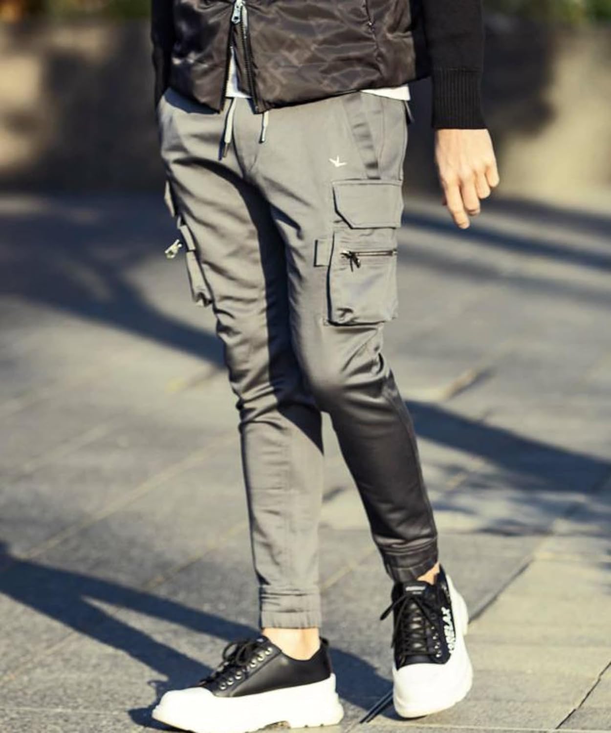 未使用タグ付★ウノピュウ SLIM PANTS スリムパンツ メンズM グレー 未使用タグ付☆ウノピュウ SLIM PANTS スリムパンツ メンズM
