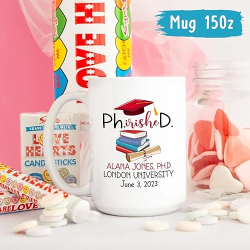 Vista 51 de And So The Adventure Begins - Taza de graduación personalizada, taza de graduación personalizada con nombre, regalos de graduación, taza de clase