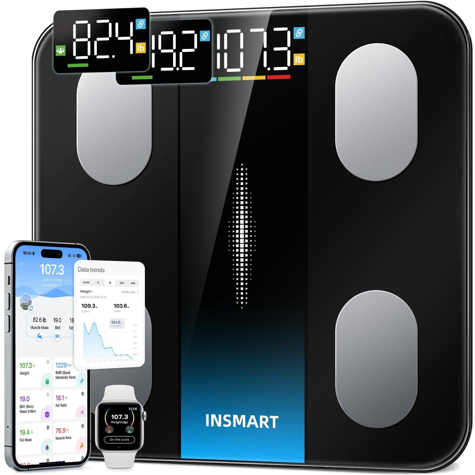 INSMART Smart Scale 400lb