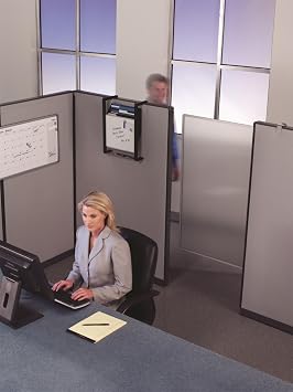 Quartet Workstation Privacy Screen, 36 x 48, For Cubicle or Office, Adjustable Height, Sliding, Sturdy Aluminum Frame, Includes Attachable Whiteboard (WPS1000)