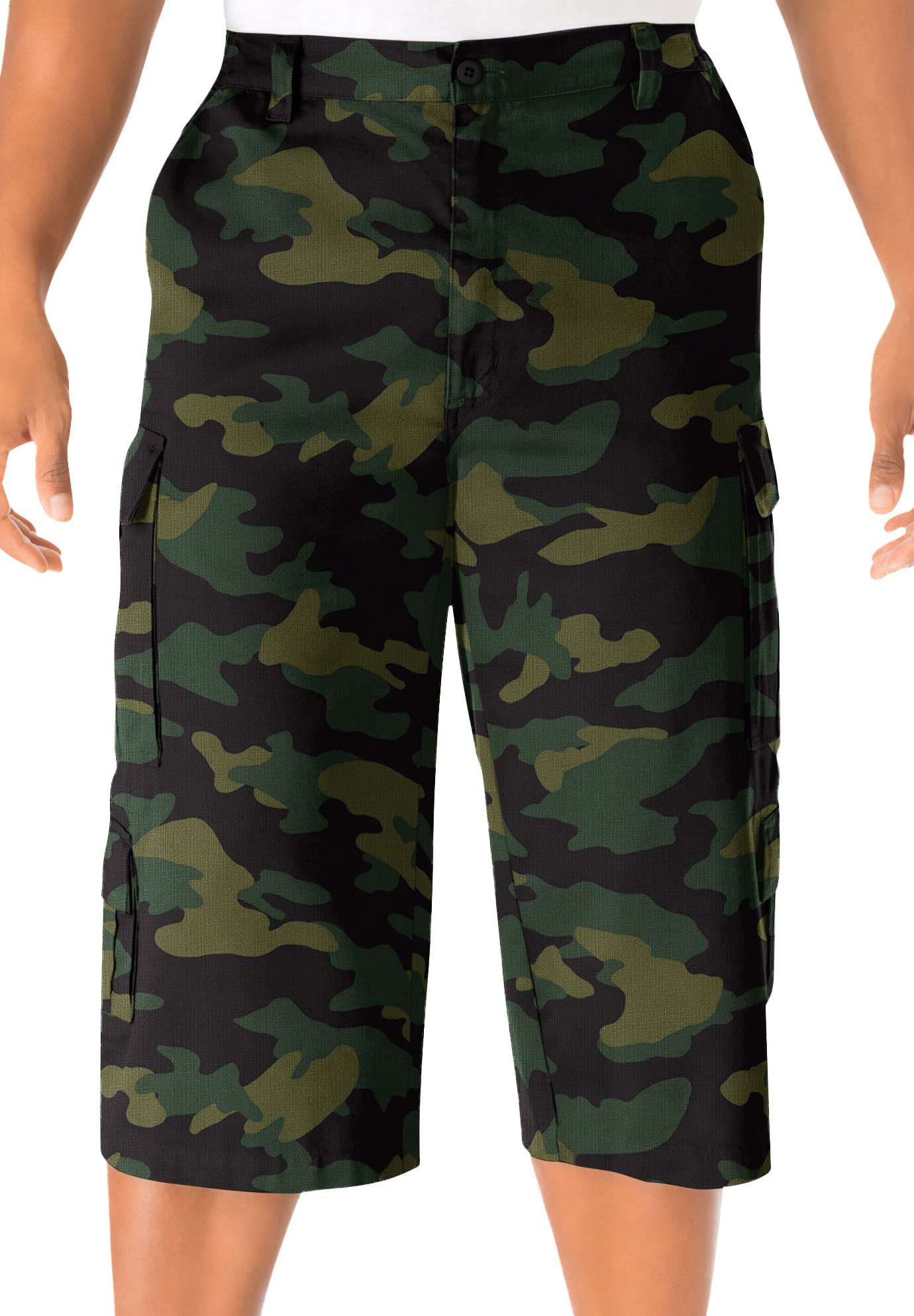 KingSize Men's Big & Tall 17" Side Elastic Cargo Shorts