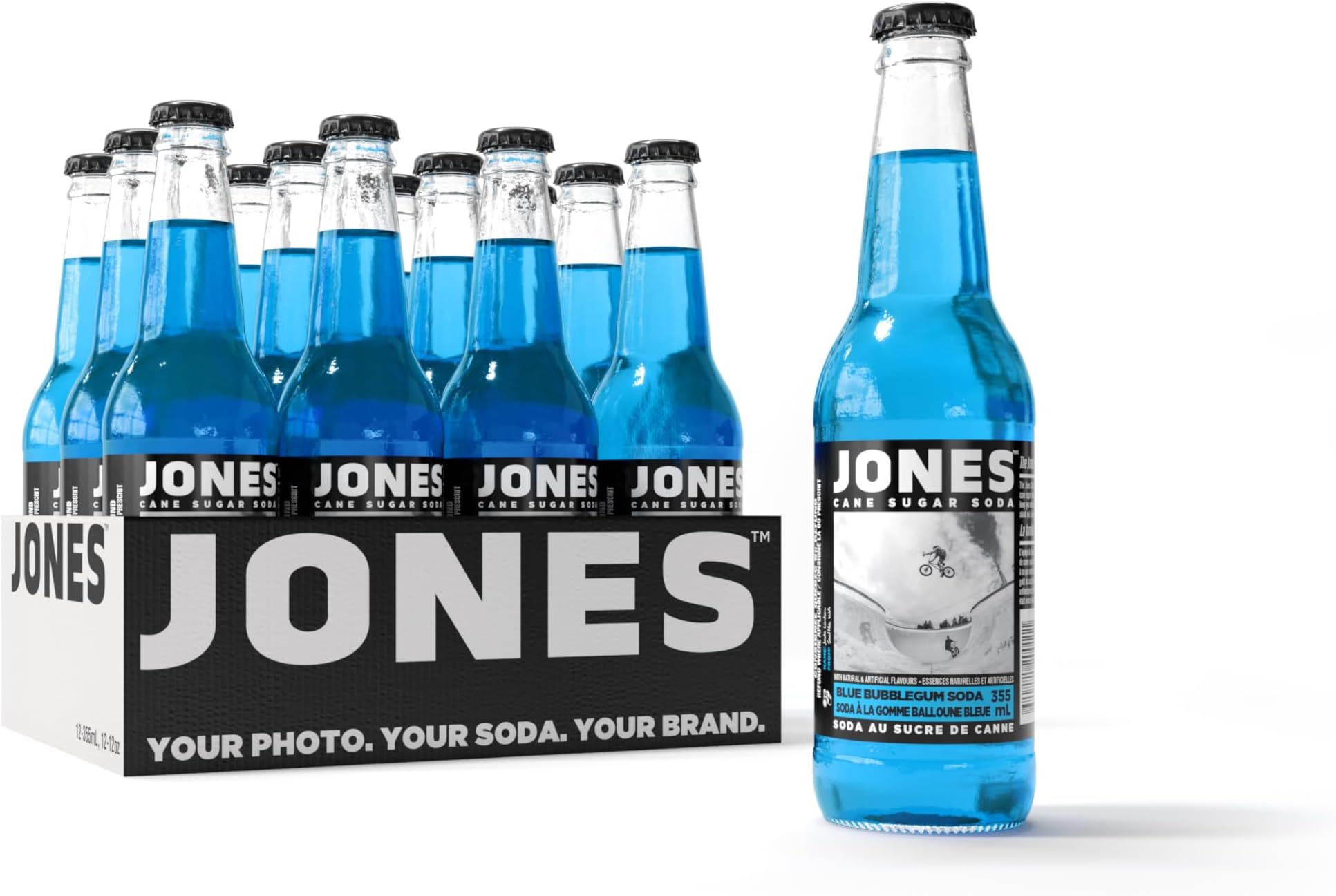 Amazon.com : Jones Soda Co. Blue Bubblegum Flavor | 12-Pack | The ...
