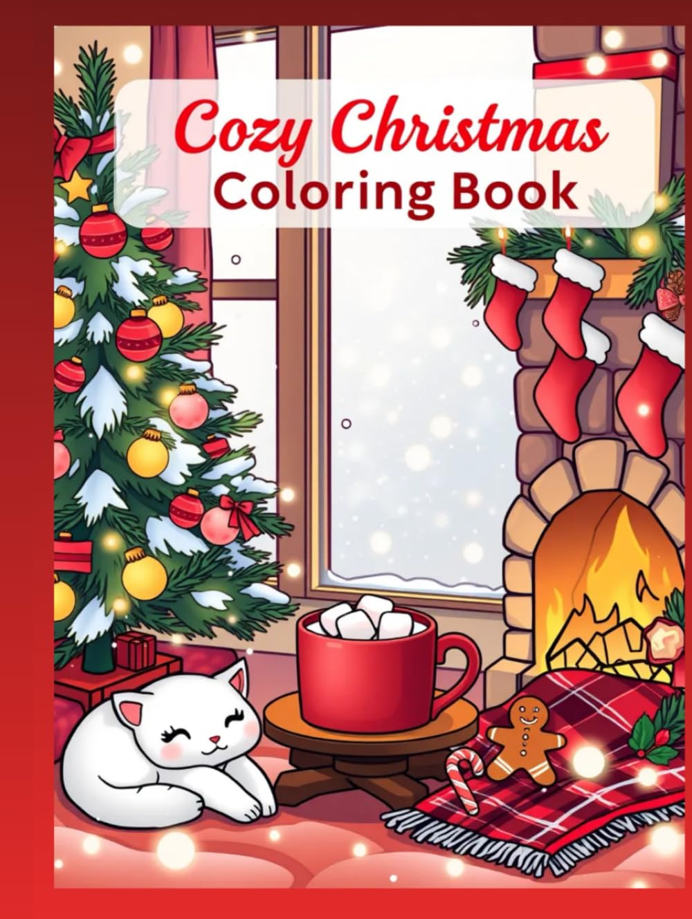 Cozy Christmas Coloring Book: A Festive Coloring Journey of Snow, Lights & Warmth