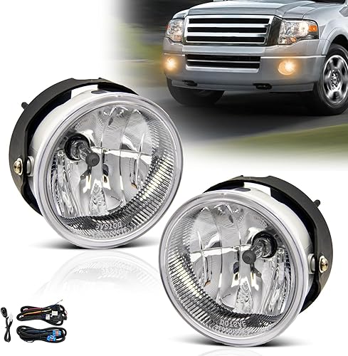 SPIEGEER Luces antiniebla para Ford Expedition 2007 2008 2009 2010 2012 2013 2014 Kit de repuesto para Ford Ranger 2008 2009 2010 2011 con cableado