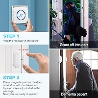 Vista 5 de SanJie Door Chime, Door Open Contact Sensor Alarm with 500 FT Range,26 Chimes 5 Adjustable Volume for Business/Store/Home/Office When Entering 2