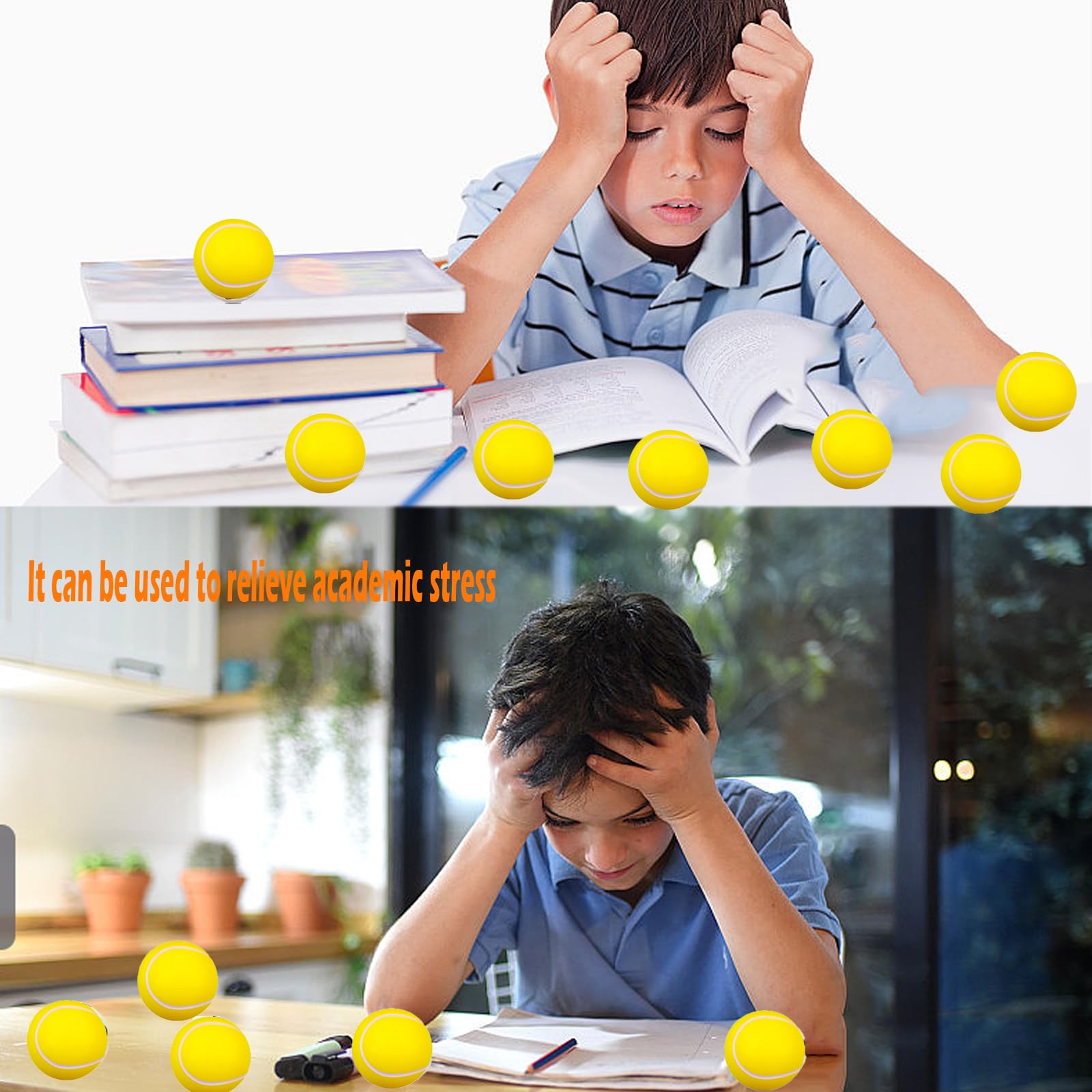 100 Stück Mini Tennis, Mini Schaumstoffbälle Kinder, Weiche Fussball Klein, Fußball Stressbälle, Sportbälle Fussball, Antistressball für Kinder und Erwachsene Fußball Party