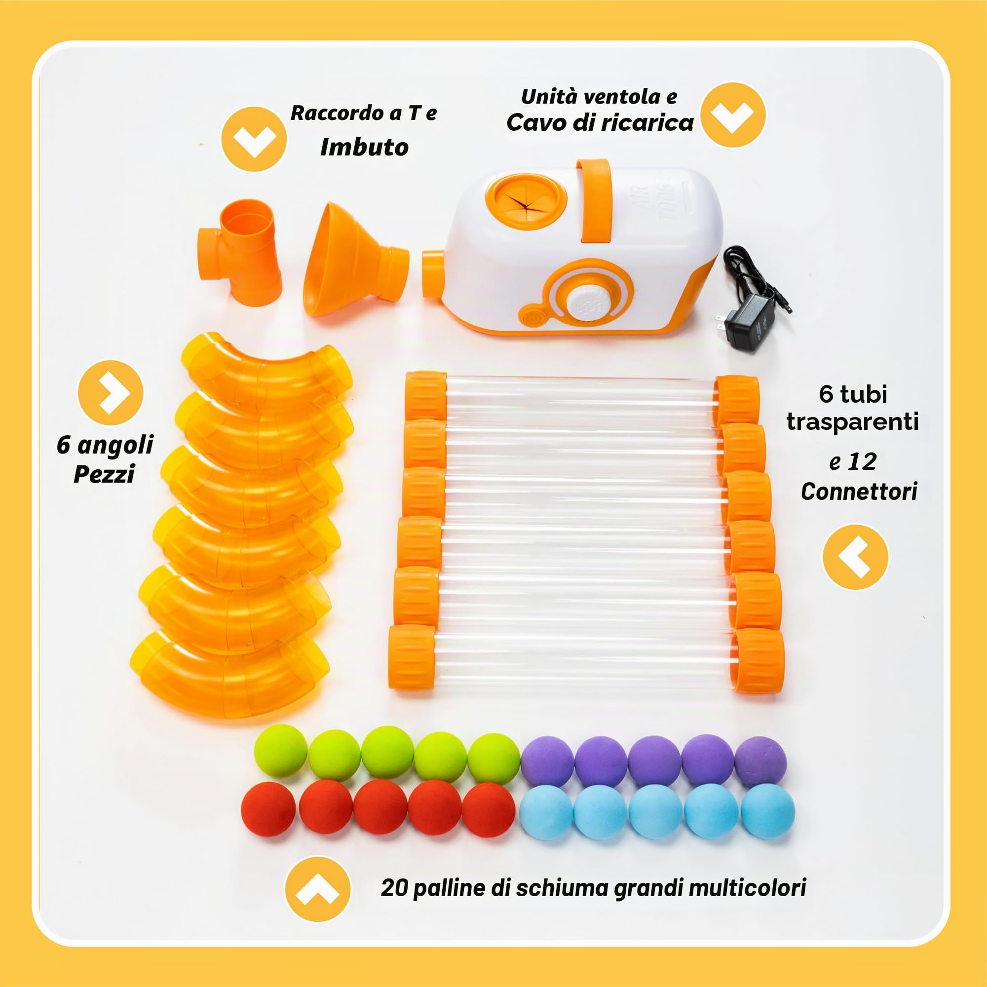 Fat Brain Toys Air Toobz – Giocattolo da costruzione STEM ad aria – Bambini e adolescenti