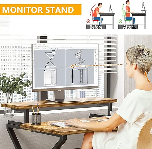 Miniatura 4 de NOBLEWELL Escritorio para juegos con soporte para monitor de 37.5 pulgadas NWOC1 silla de oficina