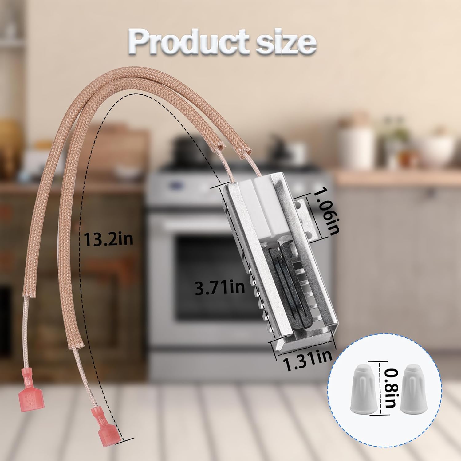 2026 New Upgraded WP9782065 Range Oven Burner Igniter Fit for Whirlpool KitchenAid Oven WP9782065 Gas Range Oven Ignitor Replaces 9751784 9753108 9782065 WP9753108