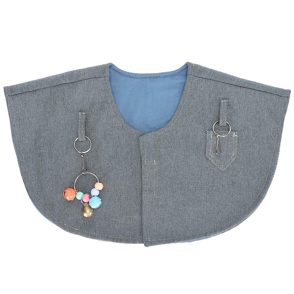 Mantón de entrenamiento de loro, soporte de protector de capa de hombro de entrenamiento de loro Tobillera antiarañazos Almohadilla de hombro para mascota Mantón de pañal (colgante de campana de color