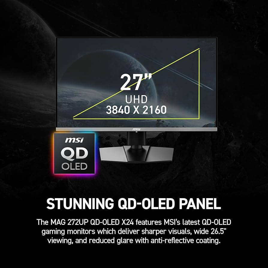 Amazon.com: MSI MAG 272UP QD-OLED X24 26.5-inch 3840 x 2160 (UHD