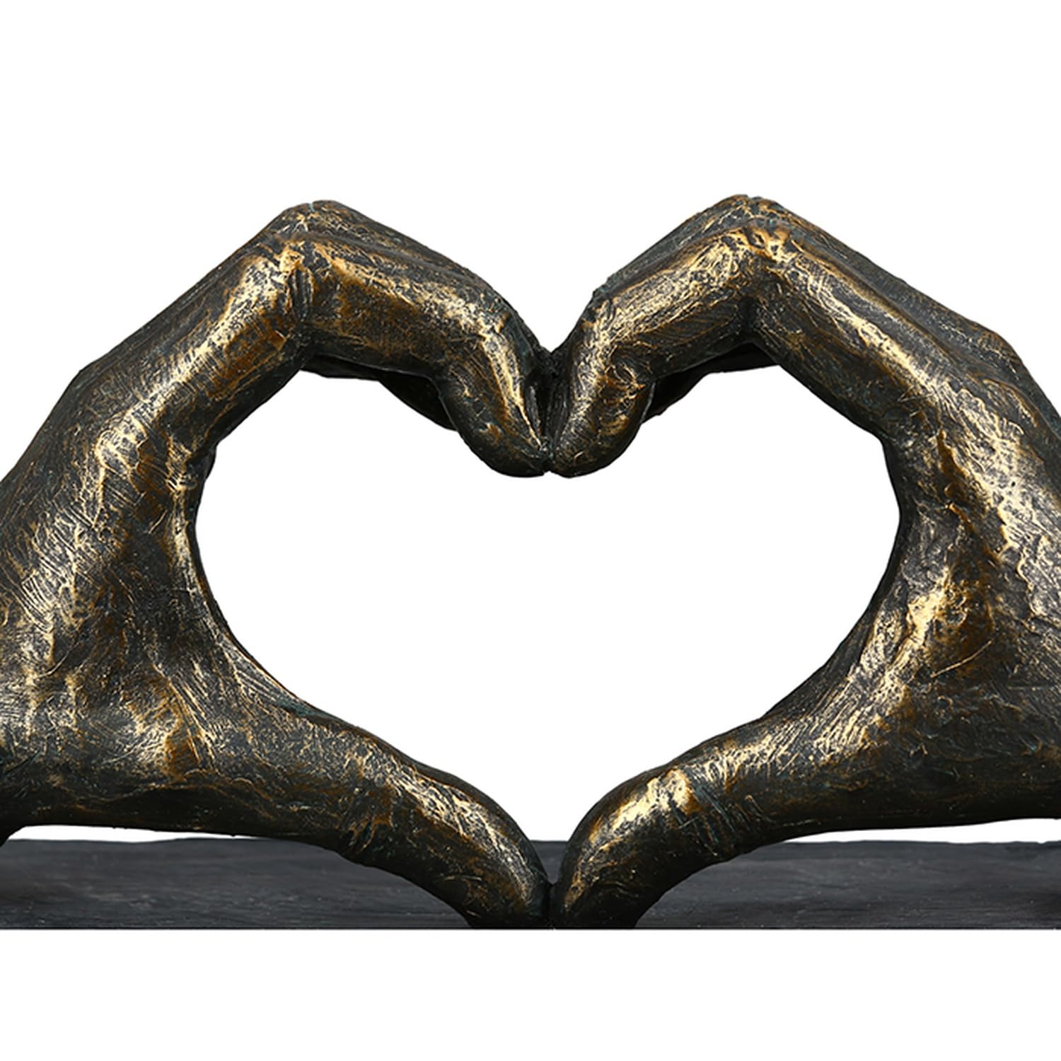 Casablanca - Escultura Decorativa con Forma de corazón de Manos - Amor, Poli Ancho 36 cm