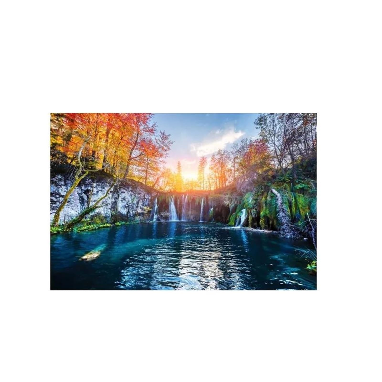 BYAMBD Aesthetic Pictures Nature Landscape Posters No Frame Forest Sunshine Prints Canvas Painting Wall Art Picture For Living Room Decoration(K,30x40cm)