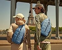 Vista 30 de Waterfly - Mochila cruzada tipo bandolera para viajes y caminatas, bolsa de pecho, Gris, talla única