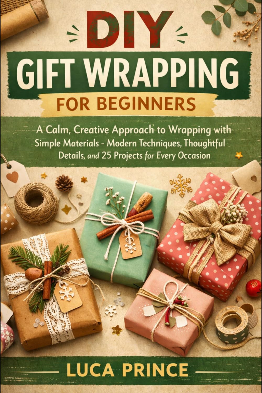 DIY GIFT WRAPPING FOR BEGINNERS: A Calm, Creative Approach to Wrapping with Simple Materials – Modern Techniques, Thoughtful Details, and 25 Projects for Every Occasion